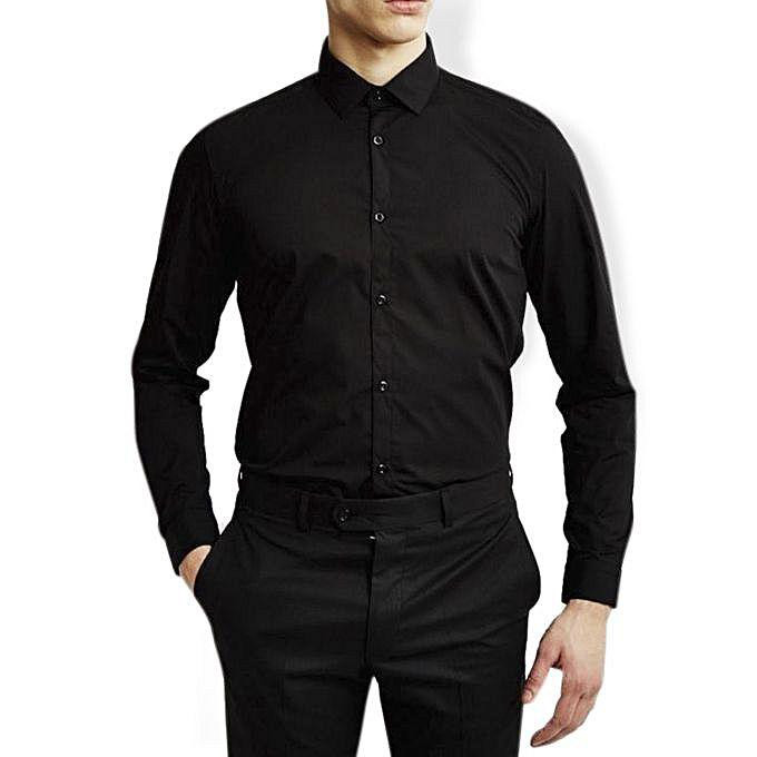 Black Cute Formal Shirt for Men