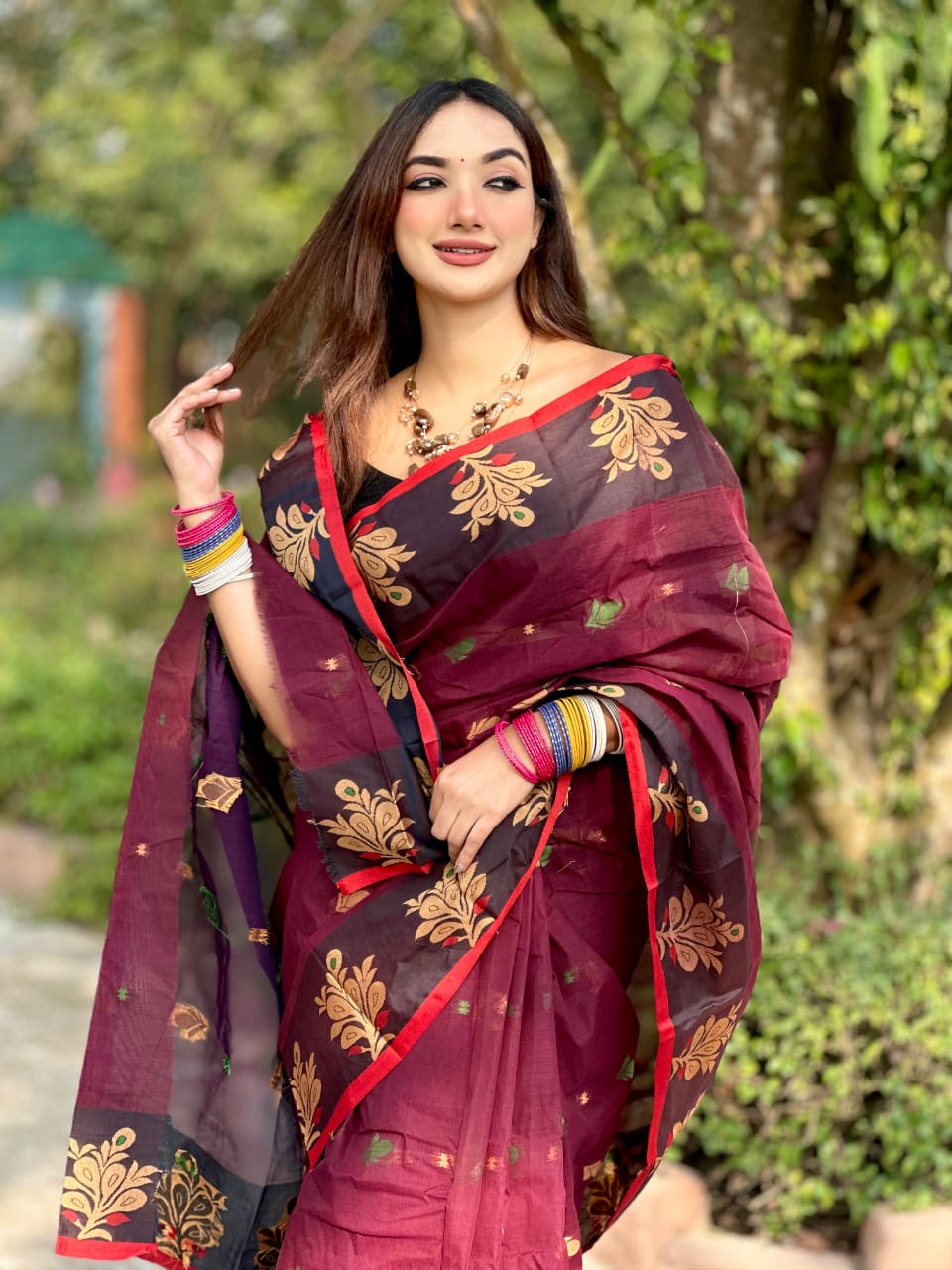 অরিজিনাল টেকলী সুতি শাড়ি।CS-14