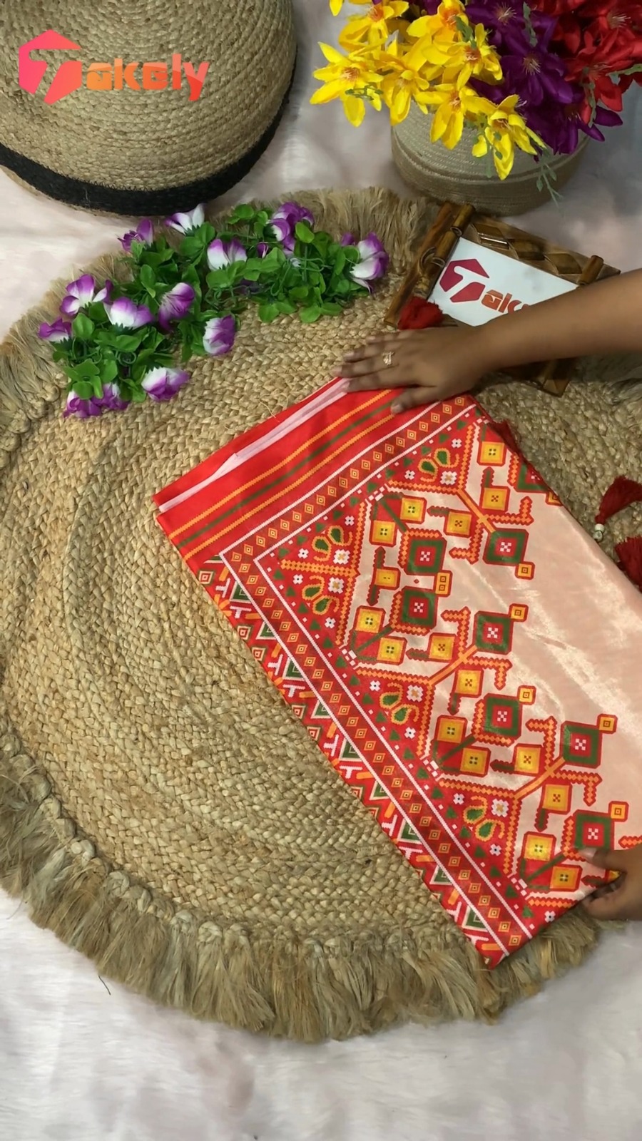 Cream pure Soft patola silk party contemporary saree | DG-211