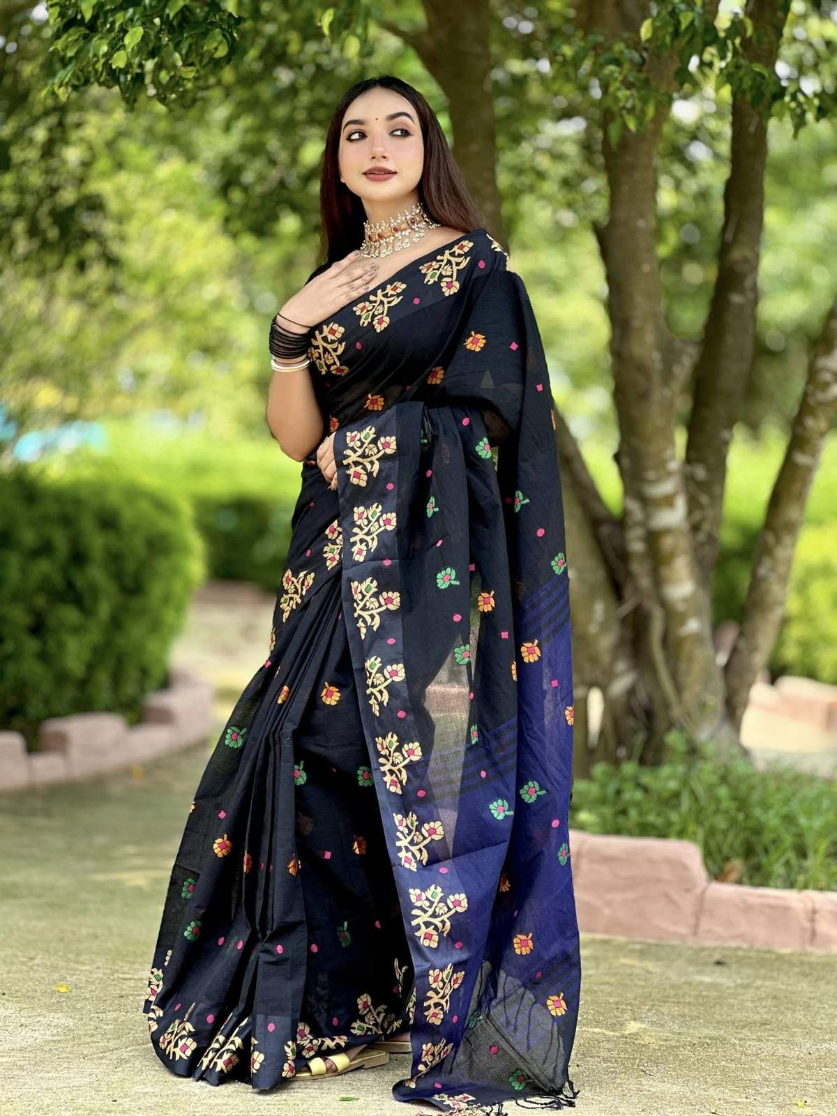 অরিজিনাল টেকলী সুতি শাড়ি।CS-06