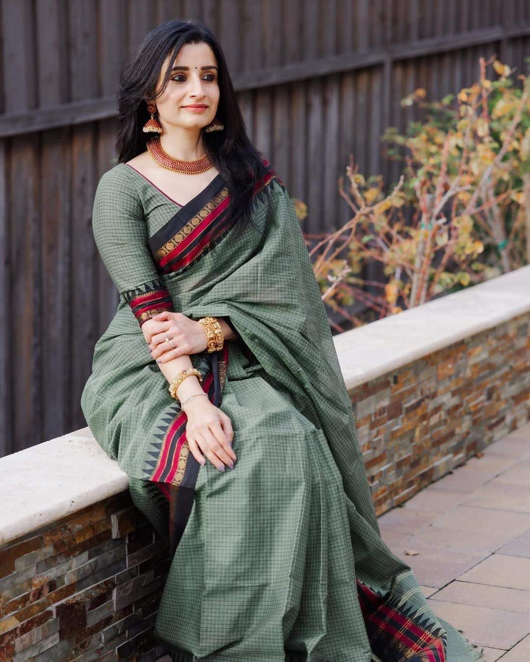অরিজিনাল টেকলী সুতি শাড়ি।CS-26