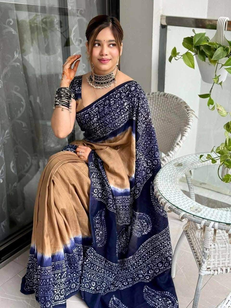 শিবুড়ি ডাই ও ভেজিটেবল সিল্ক বাটিক শাড়ি | BDS-104