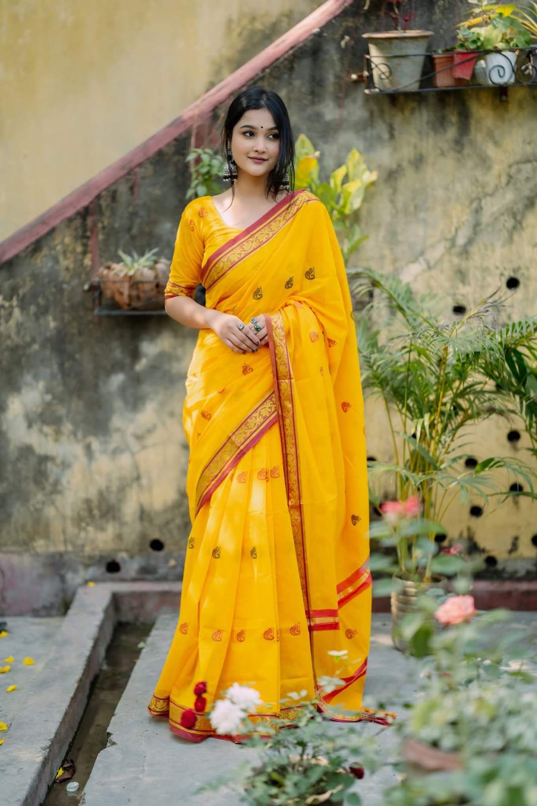 এক্সক্লুসিভ হ্যান্ডলুম পিওর সুতি শাড়ি|।CS-39