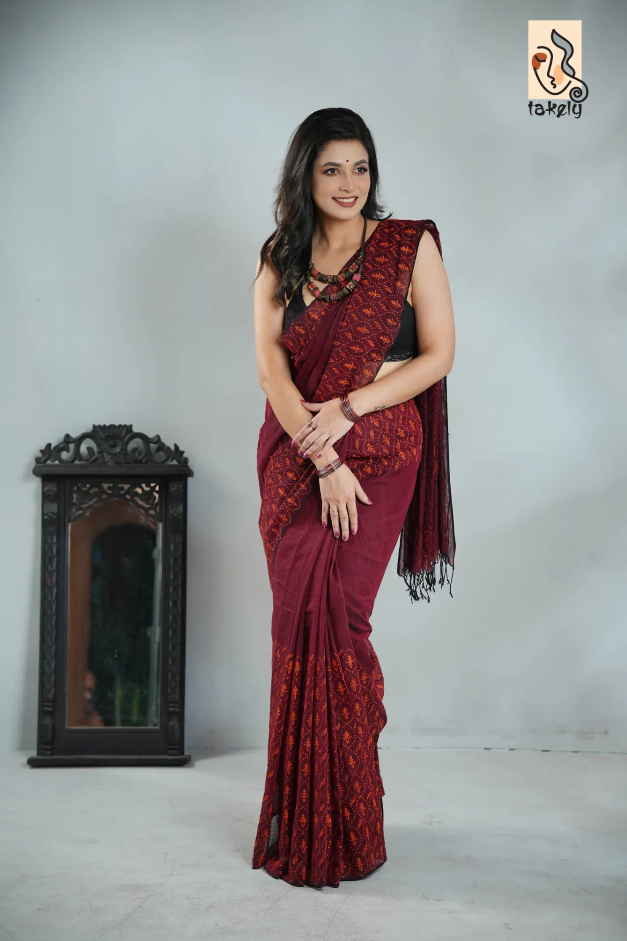Premium Kota Cotton Block Printed Shari
