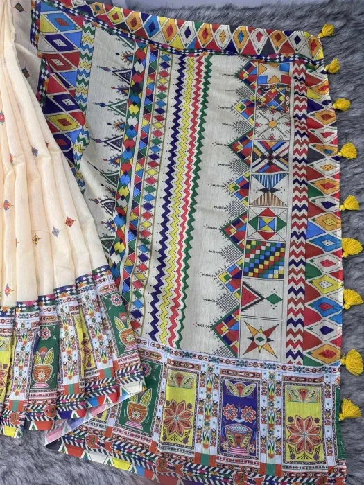 Semi Moslin Silk saree